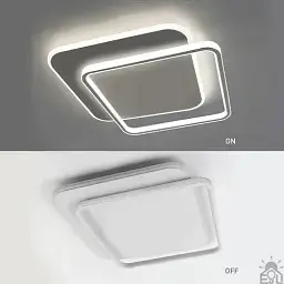 Керована світлодіодна люстра STANDART 80W 2S-ON/OFF-475х475х50-WHITE ESLLSE - мініатюра 3