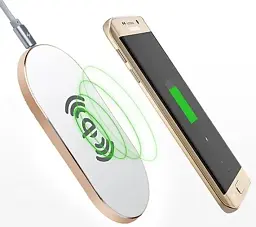 Бездротовий зарядний пристрій Awei W2 White Wireless Charge для телефону золотистий білий - мініатюра 3