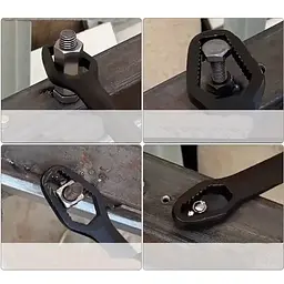 Універсальний подвійний накидний гайковий ключ Semi Wrench 3-17 мм, Black - мініатюра 6