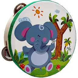 Дерев'яна іграшка Bambi Бубен "Слоник" MD 0367-50 діаметр 15 см