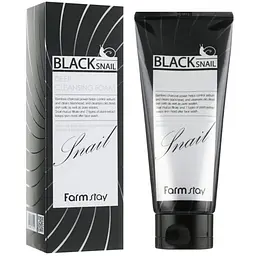 Очищаюча пінка з муцином чорного равлика Black Snail Deep Cleansing Foam FarmStay 180 мл - мініатюра 2