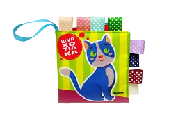 Мʼяка книжка-шурхотілка Книжковий хмарочос "Котик"