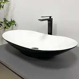 Умивальник VBI Turate накладний 64x36 см black white VBI-017501