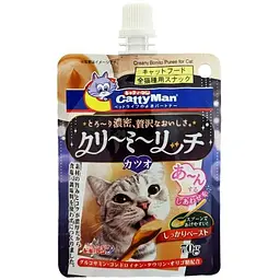 Ласощі для котів CattyMan Creamy Bonito сливочне пюре з макреллю рідке 0.07кг