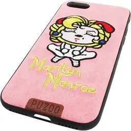 Чохол-накладка PUZOO TPU+TPU with stitchwork craft Star show iPhone 7/8/SE 2020 Pink Monroo - мініатюра 6