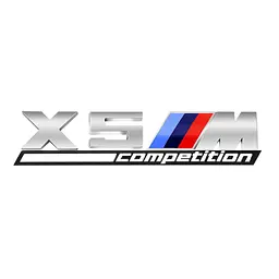 Емблема напис X5M competition для BMW хром пластик (на скотчі)