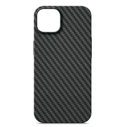 Карбоновый чехол для Apple iPhone 14 Plus, LikeCarbon MagCase, черный, тонкий защитный чехол-панель с магнитом MagSafe, ударопрочный, ультратонкий, совместим с магнитными держателями и беспроводной зарядкой, ArmorStandart (ARM66364)