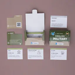 Картки для вивчення англійської мови English Student. Military English - мініатюра 2