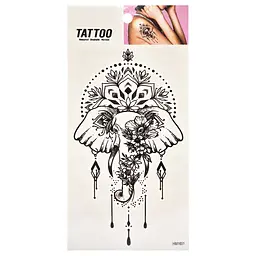 Тимчасове татуювання Слон у квітах Tattoo 1020-HM1651
