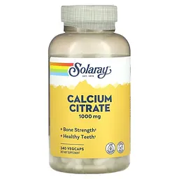Вітаміни та мінерали Solaray Calcium Citrate, 1000 mg
