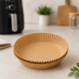 Одноразові форми для випічки 50 шт / Пергамент круглі форми 160x45 / Паперові вкладиші для аерофритюрниці