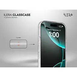 Чохол iLera GlassCase + Camera Button with MagSafe для Apple iPhone Air Frosted (ILGCLCa17Air) [150409] - мініатюра 3
