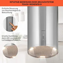 Витяжка Klarstein Bolea 600 м³/год острівна (10041224) - мініатюра 6