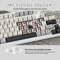 Ігрова механічна клавіатура ATTACK SHARK X98, Білий - мініатюра 5