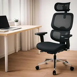 Крісло Mealux D2 Air Fabric Black ( HF-D2 F/B) - мініатюра 4