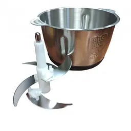 Електричний блендер-подрібнювач 2 літри металевий 1200 W Food Processor P-204 - мініатюра 6