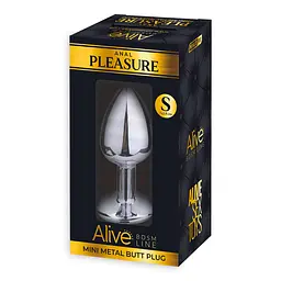 Анальна пробка Alive Mini Metal Butt Plug S 7 см (рожевий) - мініатюра 3
