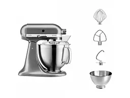Кухонна машина KitchenAid Artisan 5KSM185PSEMS з відкидним блоком 4.8 л «Срібний медальйон» - мініатюра 2