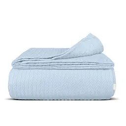 Плед-покривало Cosas Cloud Knitted Braid косичка 110х140 см небесний (Blanket_19Cloud_KnittedBraid_110x140)