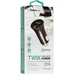 Автомобільний зарядний пристрій Gelius Pro Twix QC GP-CC006 Black - мініатюра 7
