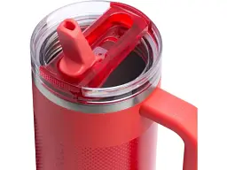 Термокухоль Stanley Quencher ProTour Flip Straw Tumbler 890 мл Hot Coral Fade (10-12485-050) - мініатюра 3