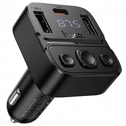 FM трансмітер автомобільний Hoco E87 Delta Bluetooth 5.4, 35W, USB C 20W PD QC AFC, USB A 5V 3A, USB A 5V 0.5A - мініатюра 2