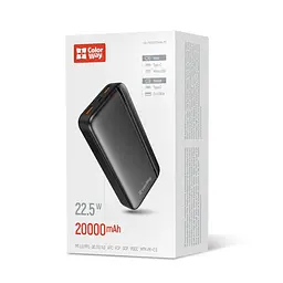 Універсальна мобільна батарея ColorWay Portable Charger 20000mAh Чорний (CW-PB200LPB4BK-PD) - мініатюра 2