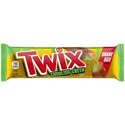 Шоколадний батончик Twix Caramel Ghoulish Green Halloween з карамеллю 85.6 г