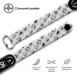 Ремінець ArmorStandart This is the Way для Xiaomi Mi Band 7/6/5 Dark Lord icon Transparent (ARM59262) - мініатюра 2