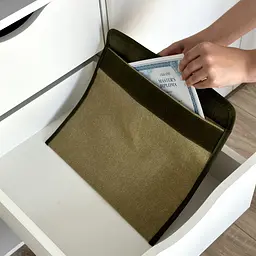 Вогнетривкий конверт ORGANIZE  для документів формату А4 на липучці 38*28 см (хакі) - мініатюра 3