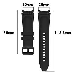 Ремінець шкіра-силікон BeWatch Samsung Galaxy Watch 4/5/6 20 мм Рожевий (1gw0103) - мініатюра 6