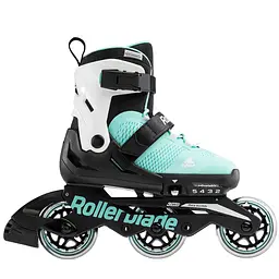 Дитячі ролики Rollerblade Microblade 3WD 36,5-40 Білий-Блакитний - мініатюра 2