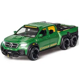 Колекційна металева модель автомобіля АвтоЕксперт Mercedes-Benz X-Class 6x6 Monster Pickup з інерцією, світлом та звуком 1:32 - мініатюра 2