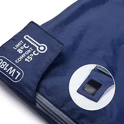 Спальник Naturehike LW180 (NH21MSD04) +15°C - лівий - 190см - темно-блакитний - мініатюра 5