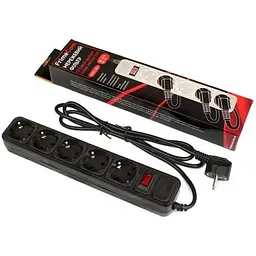 Фільтр живлення FrimeCom 5 розеток, 1.8 м, чорний (коробка) (FC-B4005W 1.8 B)