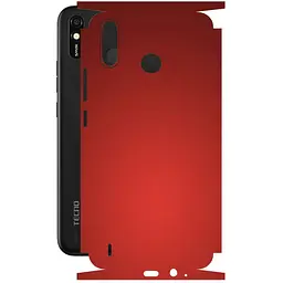 Защитная пленка StatusSKIN для Tecno Spark 4 Lite Корпус Винил красная матовая