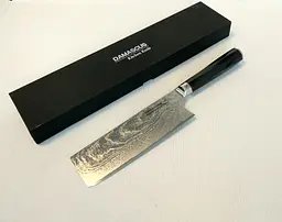 Ніж кухонний-сокир 17 см Damascus DK-AK 3005 AUS-10 дамаська сталь 73 шари - мініатюра 10