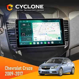 Штатна магнітола Chevrolet Cruze 2009-2018 Cyclone C9-013 4x64 DSP 4G Cyclone (НФ-00007206)