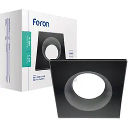 Світильник точковий Feron DL8920 MR16 G5.3 чорний квадрат (1812)