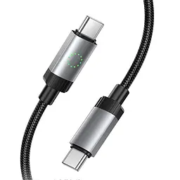 Дата кабель Hoco X117 Star Type-C to Type-C 60W (1m) Black - мініатюра 3