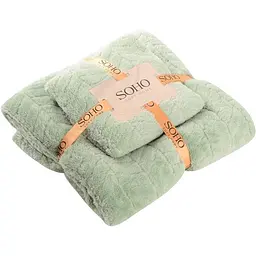 Набір рушників Soho Green 2 шт. (35*75+70*140см, мікроф. Green) - мініатюра 2