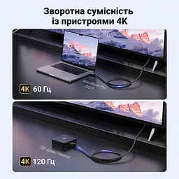 Кабель HDMI UGREEN HD140 2.1 8K 60 Гц 2 м чорний (80403) - мініатюра 6