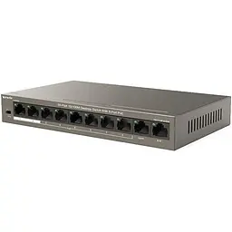 Комутатор Tenda TEF1110P-8-63W (8xFE PoE, 2xFE uplink, Max PoE 99W) (TEF1110P-8-63W) - мініатюра 2