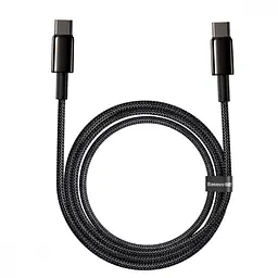 Кабель Baseus Tungsten Gold Fast Charging Type-C to Type-C 100W (2m) black (CATWJ-A01) - мініатюра 6