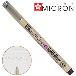 Лінер Sakura PIGMA MICRON (0.05), 0,2 мм коричневий