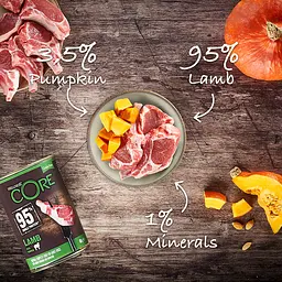 Консерви для собак Wellness CORE Single Protein Lamb with Pumpkin з ягнятком - мініатюра 3