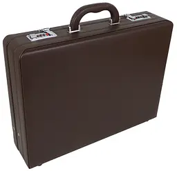 Кейс дипломат із екошкіри зі збільшенням обсягу Portfolio S1645432 Коричневий - мініатюра 3