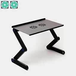 Столик для ноутбука з охолодженням підставка для ноутбука з кулерами Laptop Desk T8 42х26см - мініатюра 2