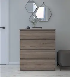 Комод в спальню MebelStar Нео 4Ш 80x43x98 см Трюфель (MBS-1073) - мініатюра 2