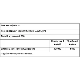 Вітамін D3 Haya Labs Liquid Vitamin D-3 400 МО 10 мл - мініатюра 2